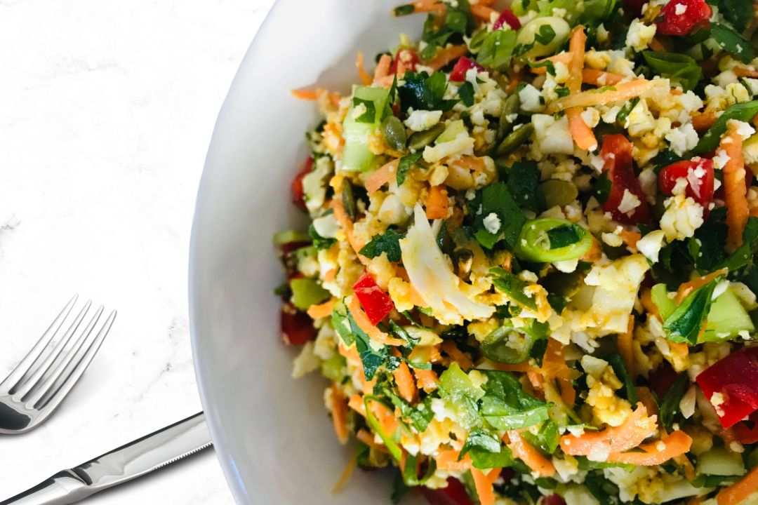 Cauliflower Rice Salad with Turmeric Vinaigrette Dressing (7) (1)