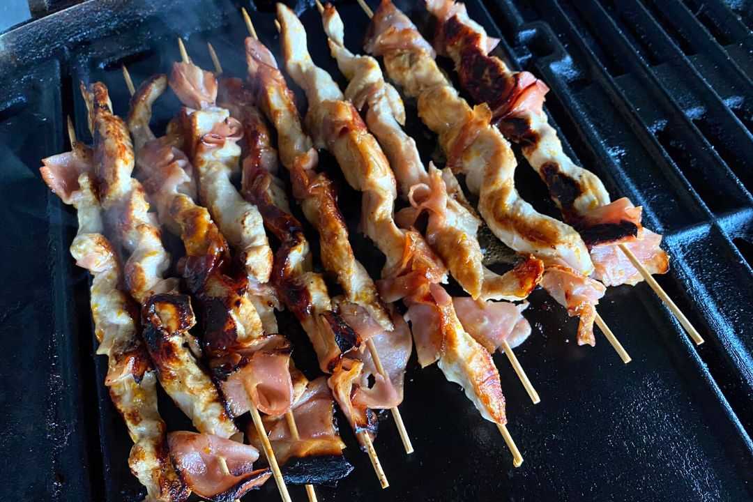 Cooking Honey Orange Chicken and Ham Kebabs (2) (1)