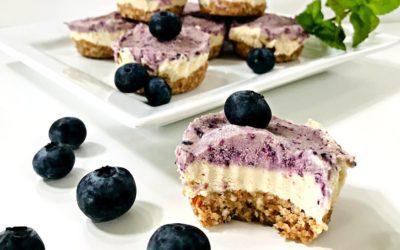 Easy Dairy Free Mini Blueberry Cheesecake