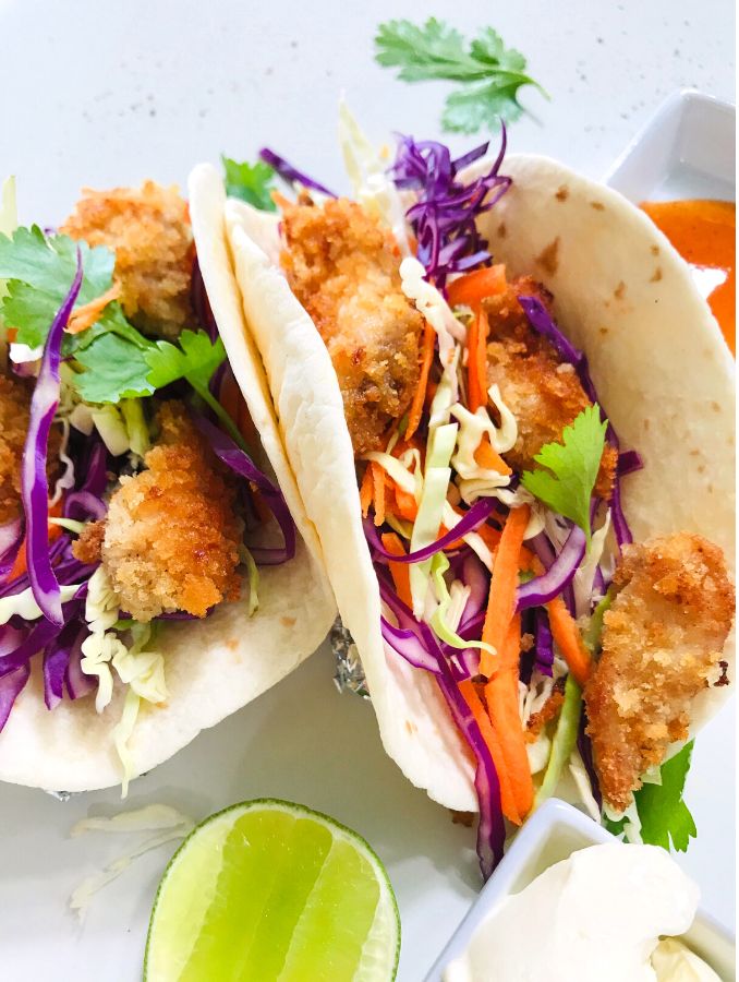 Easy Fried Spicy Panko Chicken Tacos (1)
