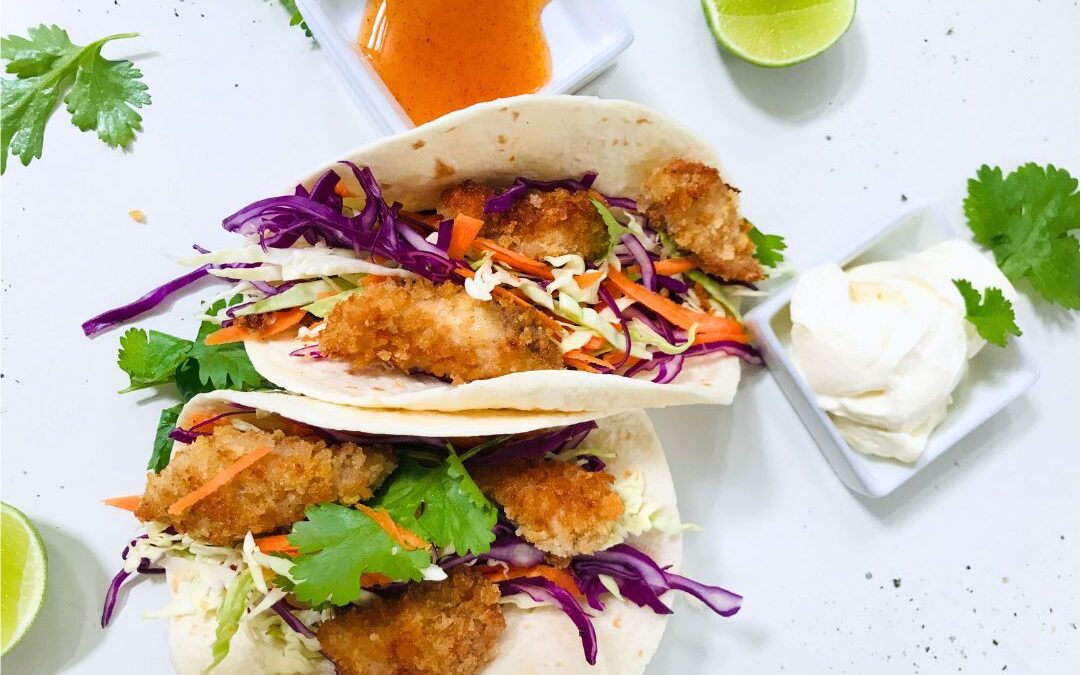 Easy Fried Spicy Panko Chicken Tacos