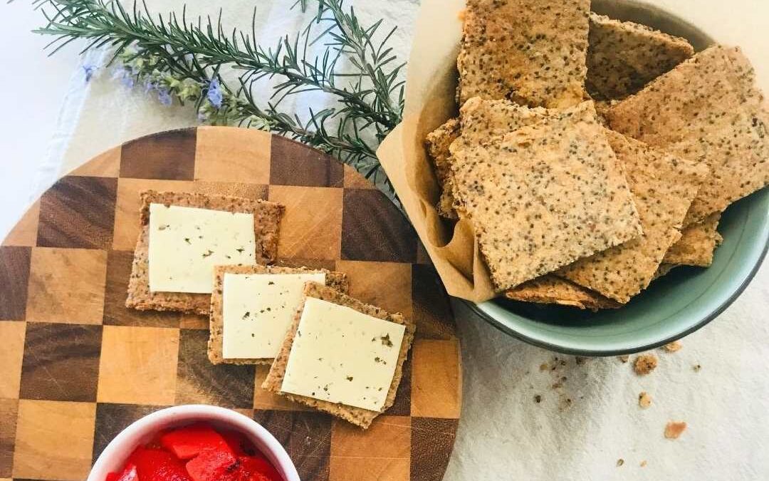 Easy Gluten-Free Seed Crackers (with Almonds & Chia)