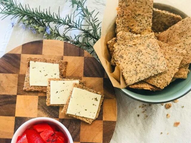 Easy Gluten-Free Seed Crackers (with Almonds & Chia)