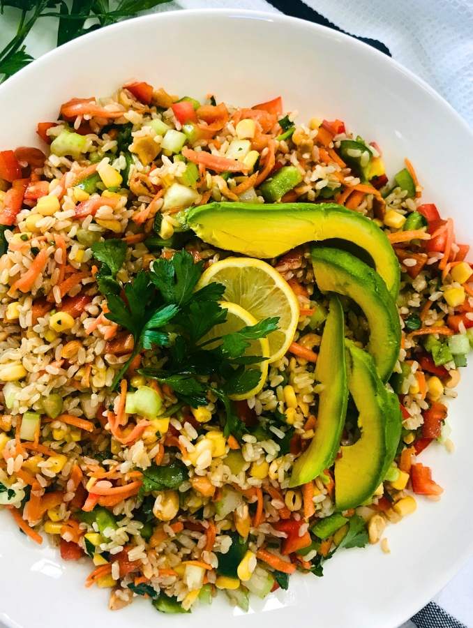 Easy Healthy Brown Rice Salad 1
