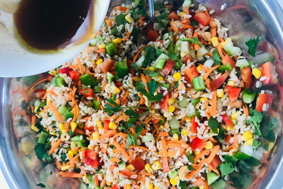 Easy Healthy Brown Rice Salad 4