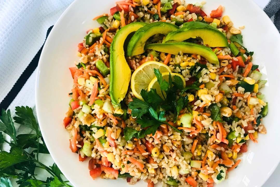 Easy Healthy Brown Rice Salad 6