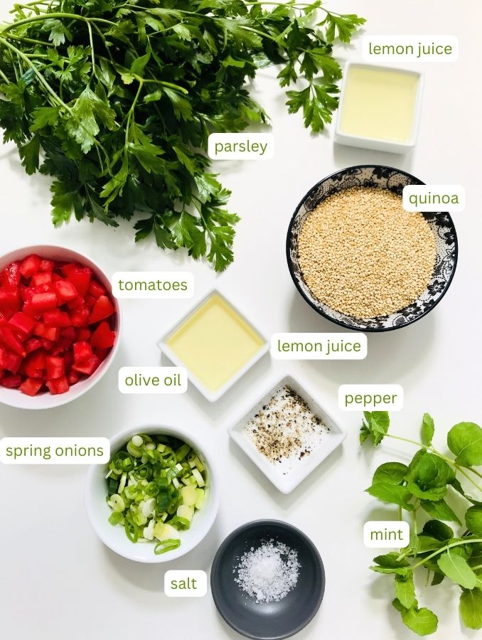 Easy Quinoa Tabbouleh Salad Ingredients (2)