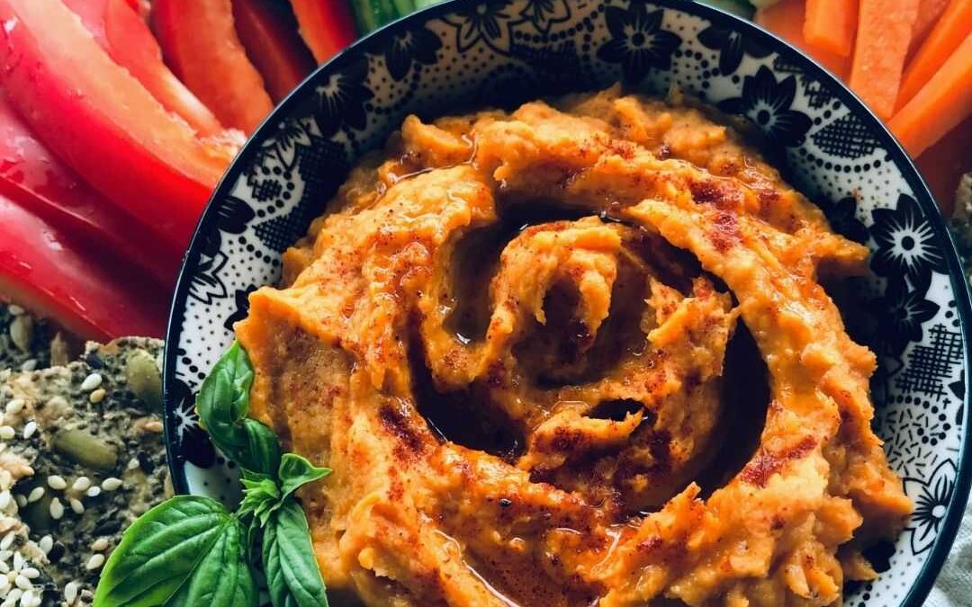 Easy Roasted Sweet Potato Hummus – No Chickpeas