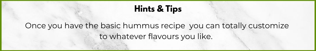 Hints & Tips Homemade hummus with dried chickpeas