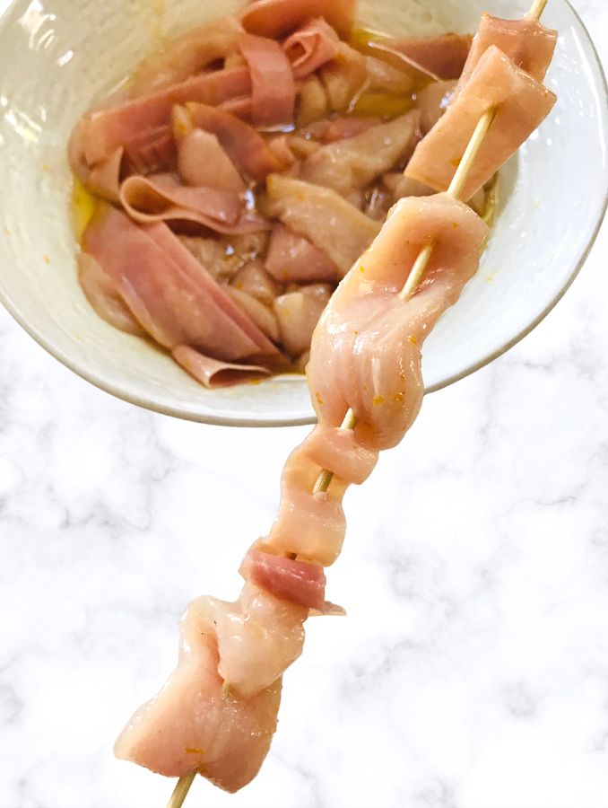 Honey Orange Chicken and Ham Kebabs (2)