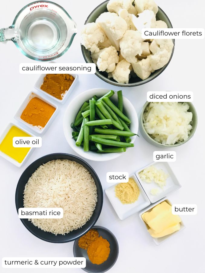 Easy Roasted Cauliflower Biryani with Green Beans 18