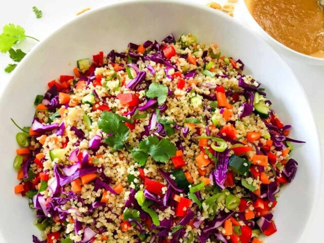Quinoa Salad with Thai Peanut Dressing