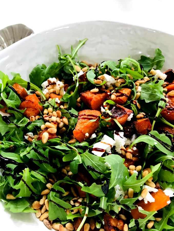 Roasted Pumpkin Rocket and Feta Salad