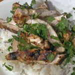 coconut chicken thigh fillets with rice