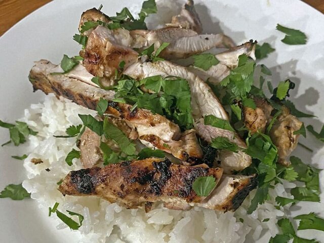 Grilled Thai Flavoured Coconut Chicken Thigh Fillets