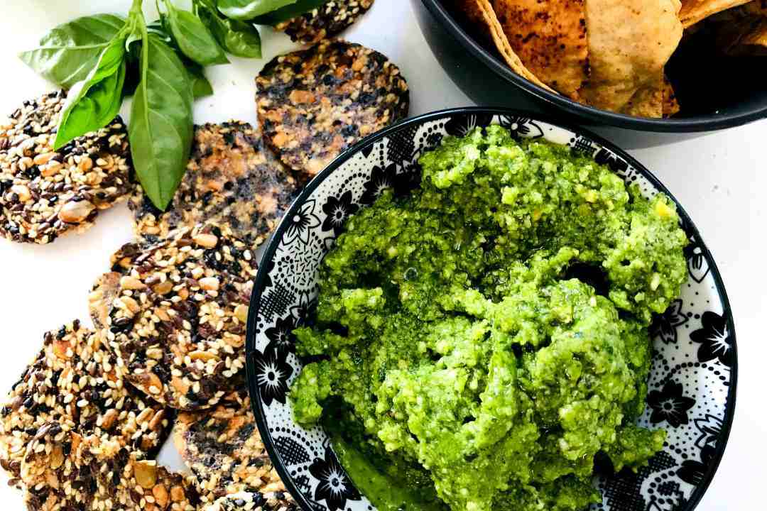 image of my easy cashew and basil dip