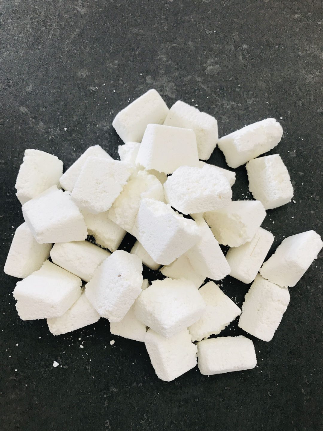 homemade dishwasher tablets after drying