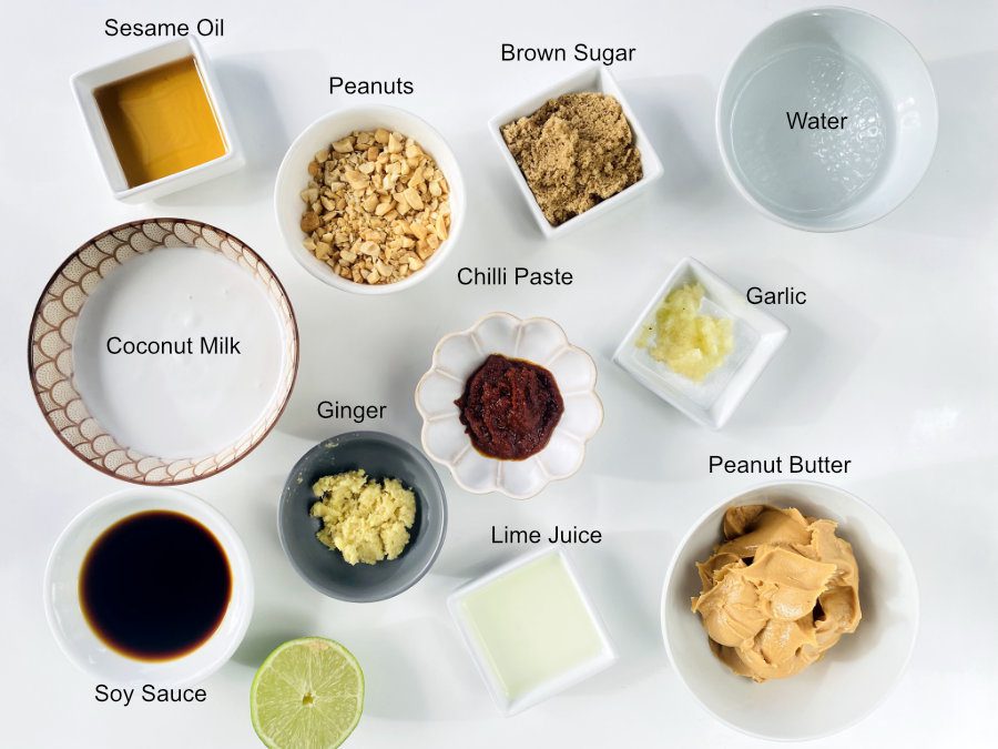ingredient list for thai peanut sauce