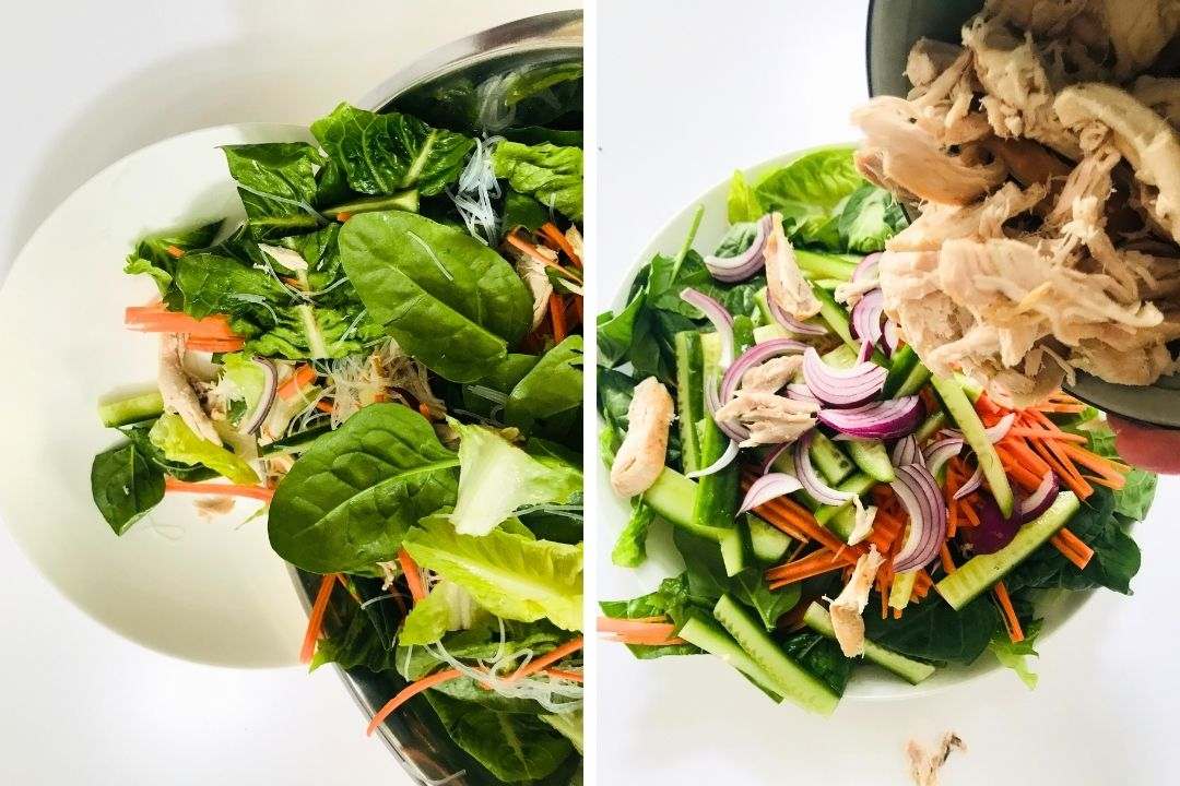 Crunchy Chicken Vermicelli Salad with Asian Sesame Dressing 2