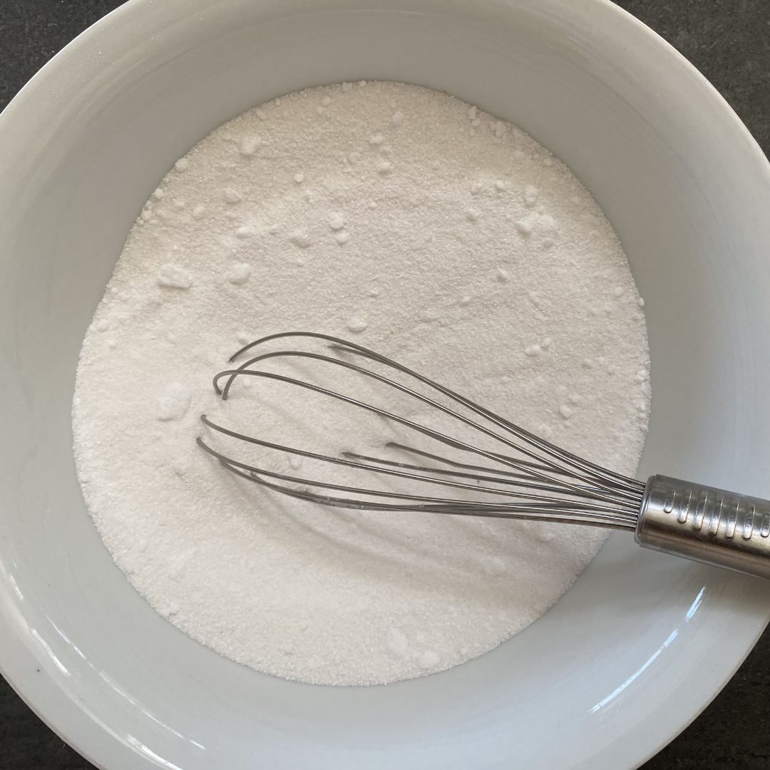 mixing the dry ingredients