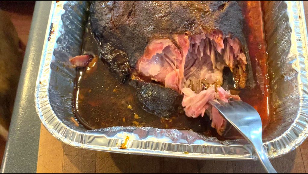 pulling pork with forks