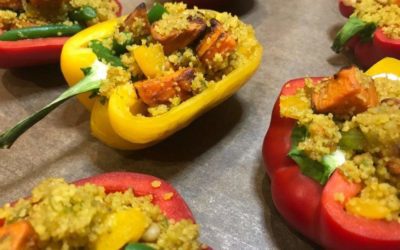 Roasted Capsicums with Couscous and Pumpkin