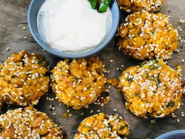 Roasted Pumpkin, Chickpea and Rice Patties