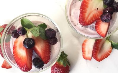 Strawberry Chia Seed Puddings