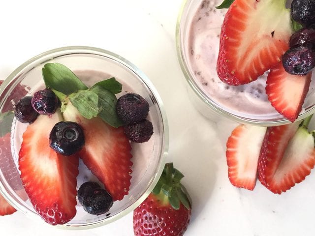 Strawberry Chia Seed Puddings