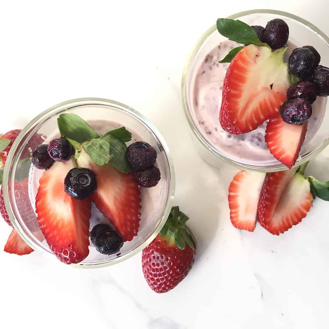 Strawberry Chia Seed Puddings