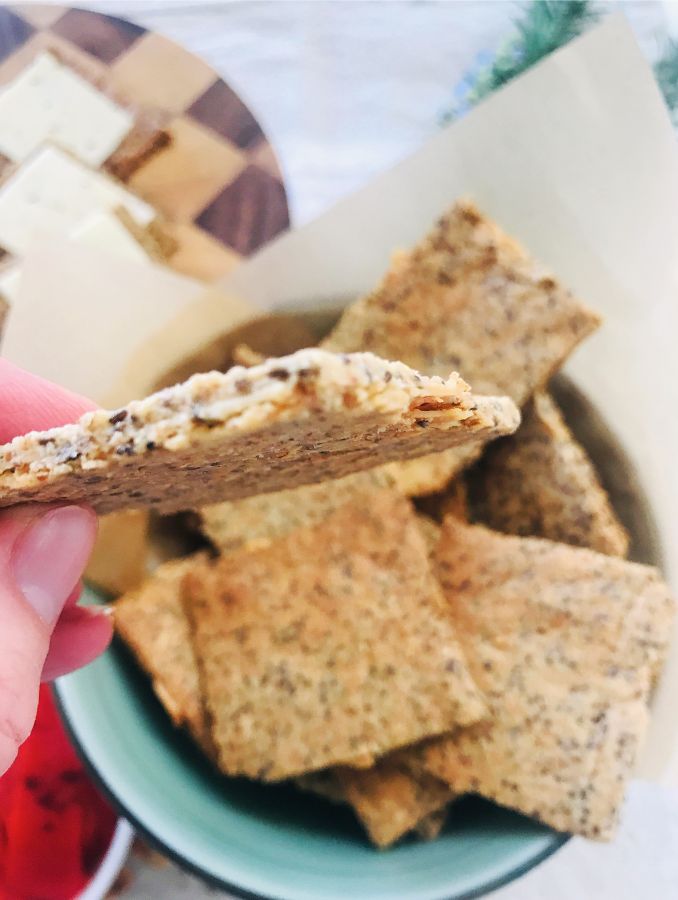 thickness of gluten free chia seed crackers